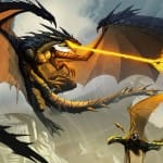 the_black_dragon_attack_print_by_el_grimlock