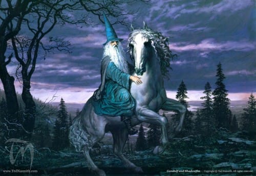 Ilustrações de Ted Nasmith – A Sociedade do Anel TN Gandalf and Shadowfax