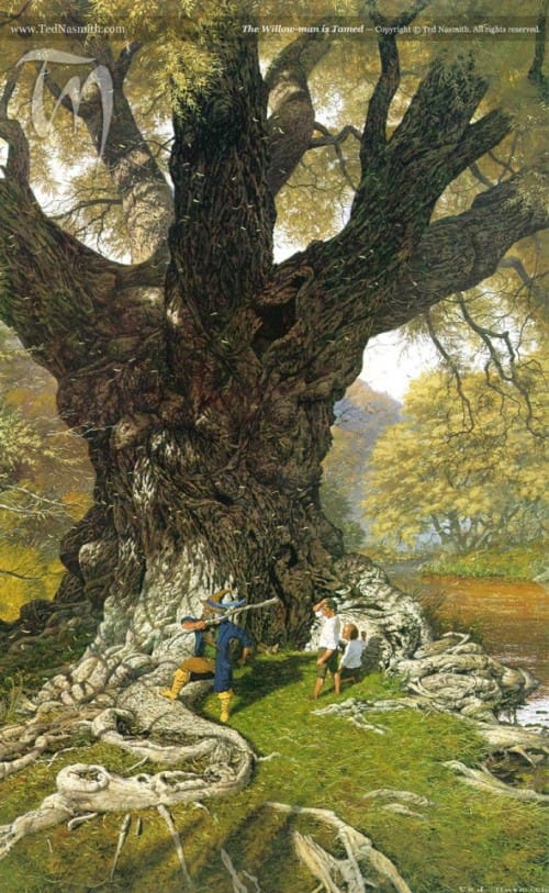 Ilustrações de Ted Nasmith – A Sociedade do Anel TN The Willow man is Tamed