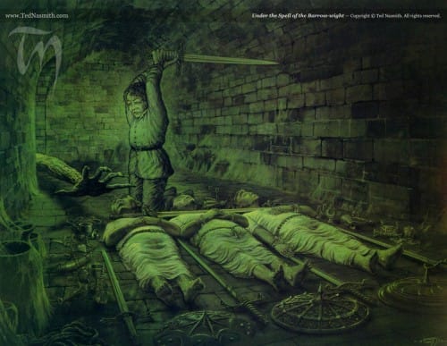 Ilustrações de Ted Nasmith – A Sociedade do Anel TN Under the Spell of the Barrow wight